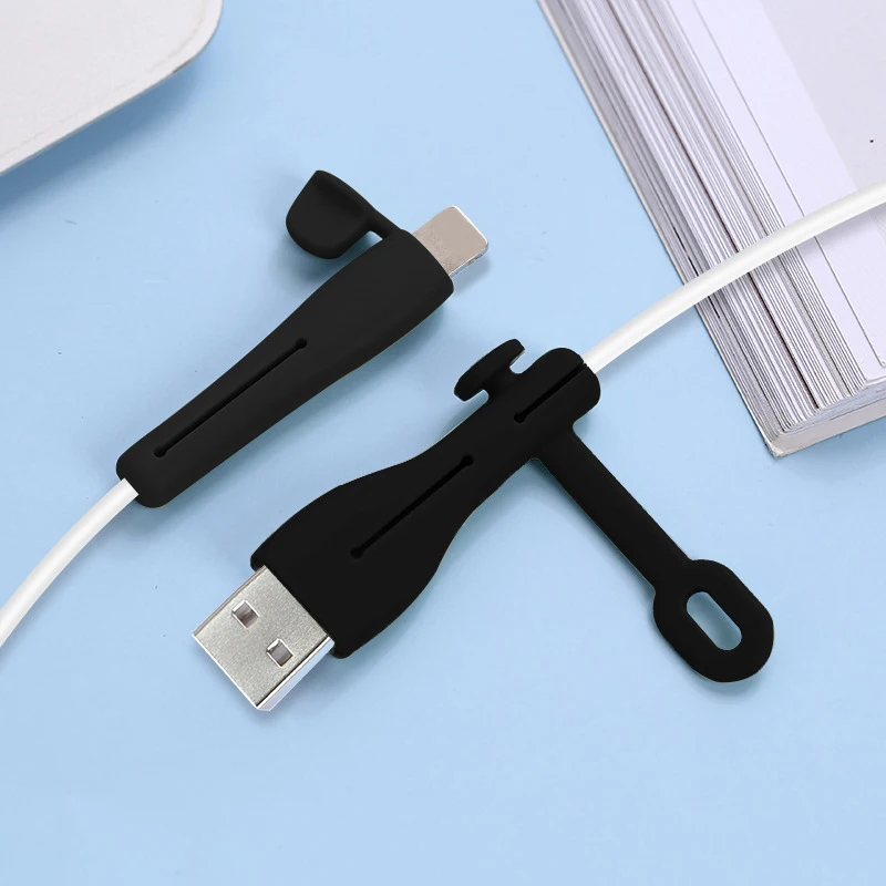 Universal Data Cable Protective Sleeve Silicone Anti-break Charging Cable Protective Case With Dustproof Cover Cable Protector