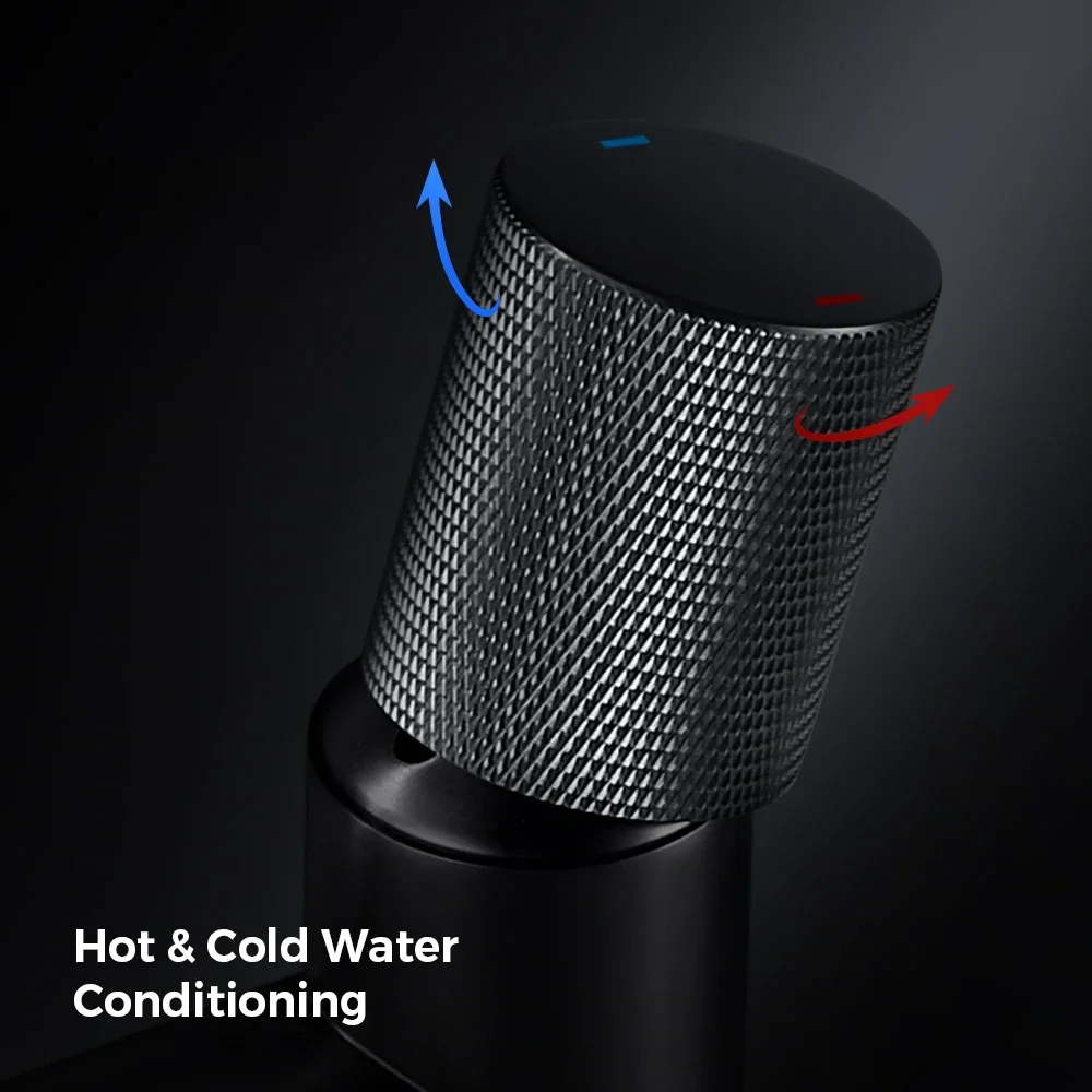 Knurled Faucet Basin Faucet Bathroom Taps Single Handle Hot and Cold Sink Mixer Knurled Basin Faucet Multicolor Optional