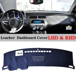 For Chevrolet Chevy Camaro SS ZL1 RS Z28 2010 2011-2015 Accessories PU Leather Dashmat Car Styling Dash Mat Dashboard Cover PADS