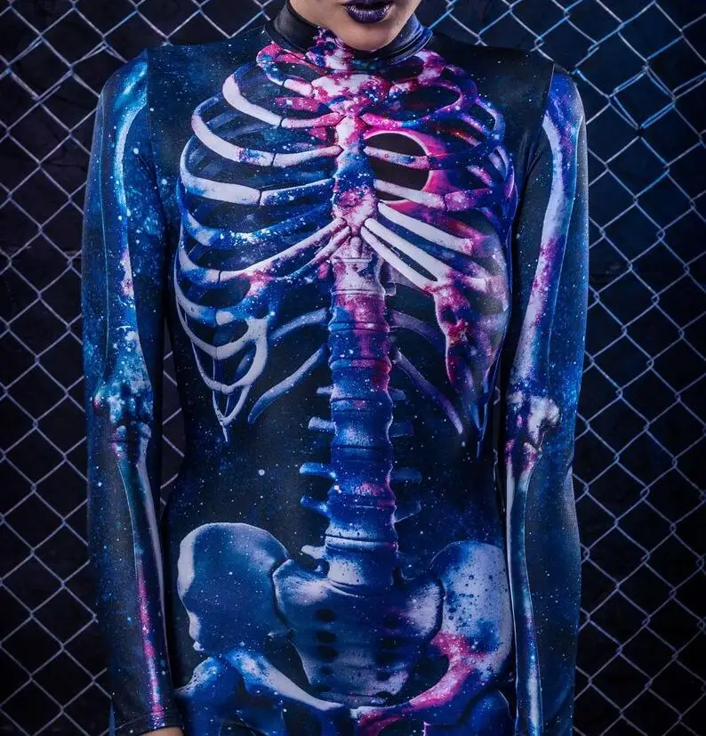 Unisex Cyberpunk 3D-Digitaldruck Karneval Halloween Party Rollenspiel-Outfit Damen Herren Urlaubs-Cosplay-Kostüm Bodysuit – Detail 6
