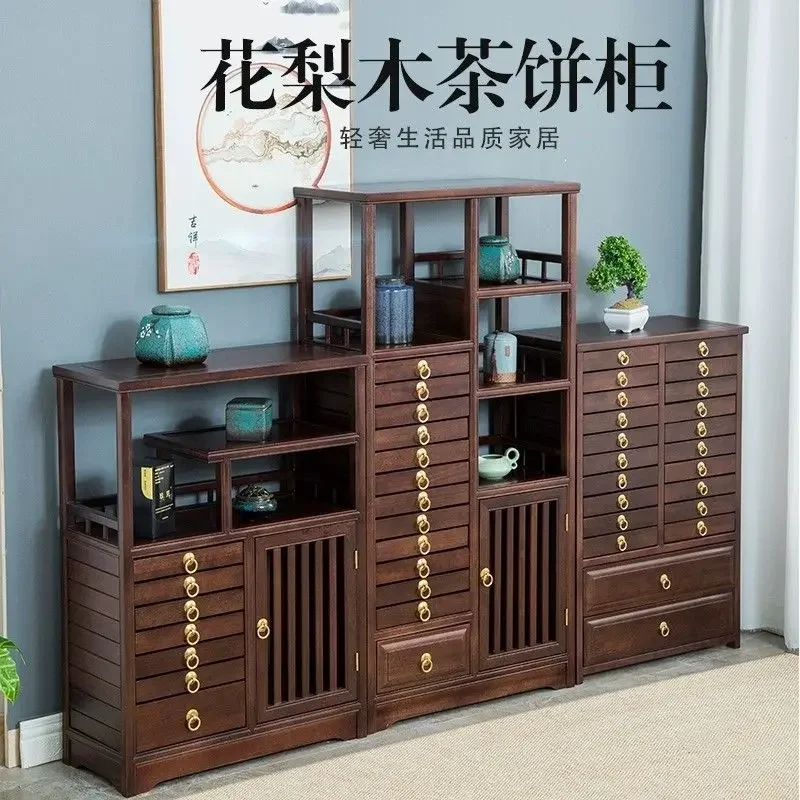 A  Household tea storage cabinet Multi-layer drawer tea storage cabinet