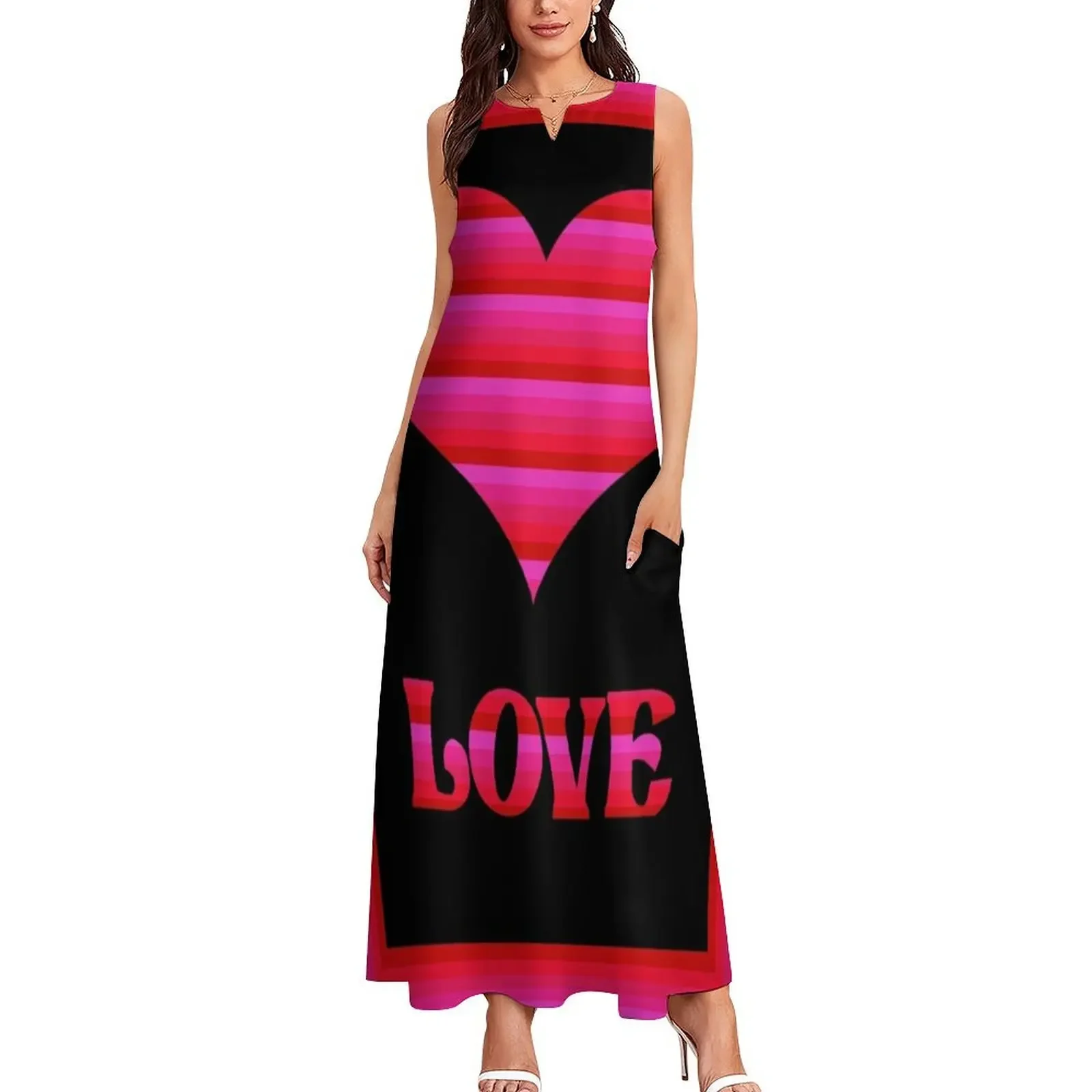 Women’s Valentine’s Day Gift – Love Long Dress summer dresses womens 2024 Evening gown