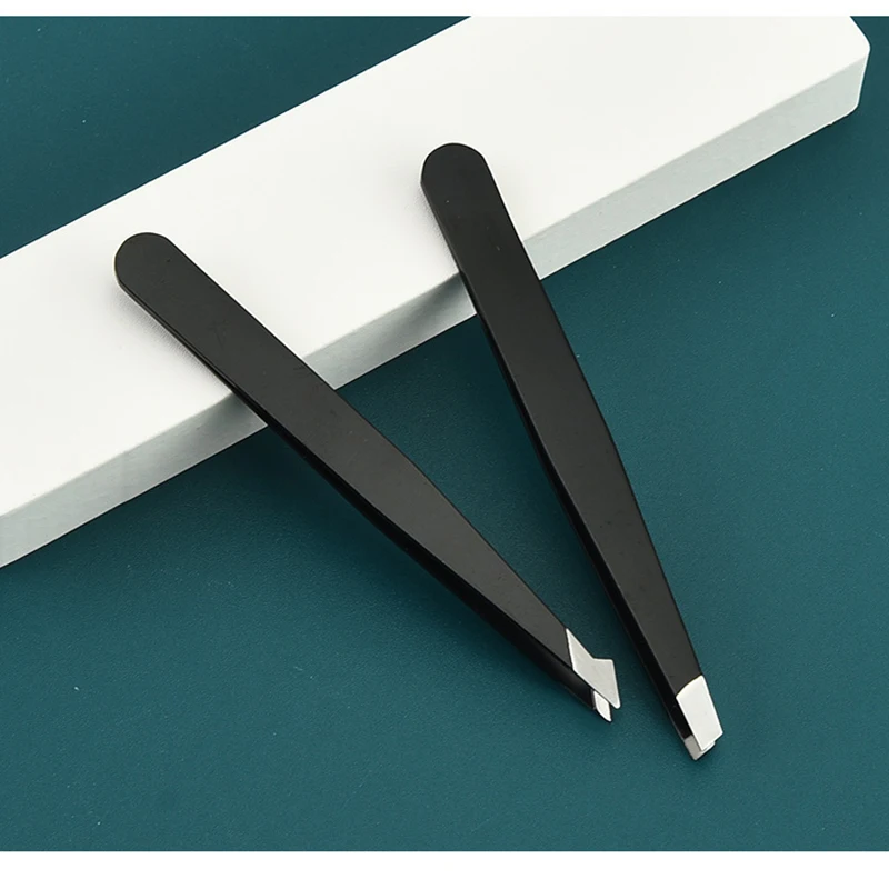 1.5mm Thickness Stainless Steel Tweezers Anti-static Maintenance Electronics Precision Tweezers for Eyebrow DIY Repair Tools