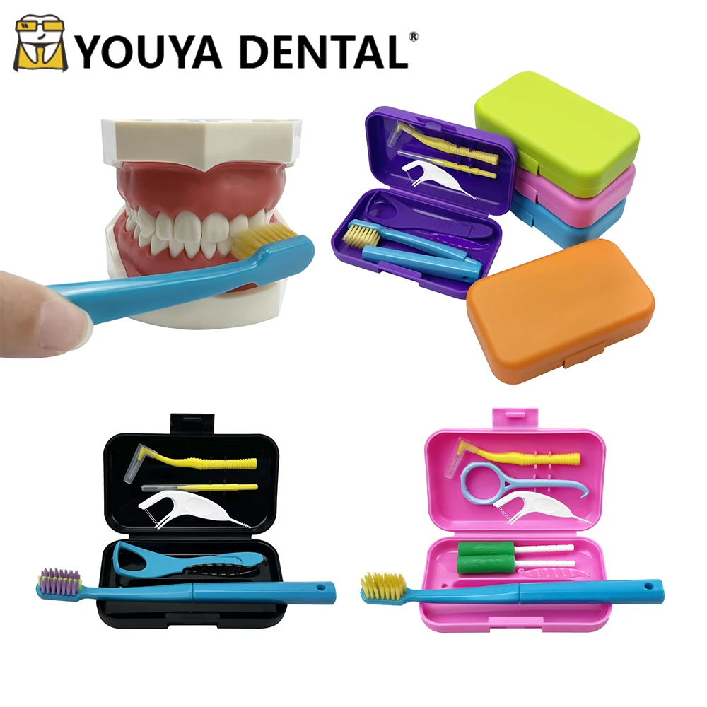 

Набор для чистки зубов, портативная ортодонтическая складная зубная щетка для путешествий, ортодонтическая межзубная щетка, инструменты для чистки полости рта