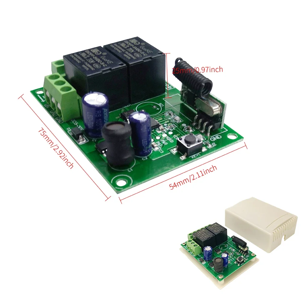 GERMA DC 5-30V 4CH przełącznik z modułem przekaźnik zdalnego sterowania uniwersalny 24V 2 opóźnienie 433MHz przekaźnik zdalnego sterowania odbiornik