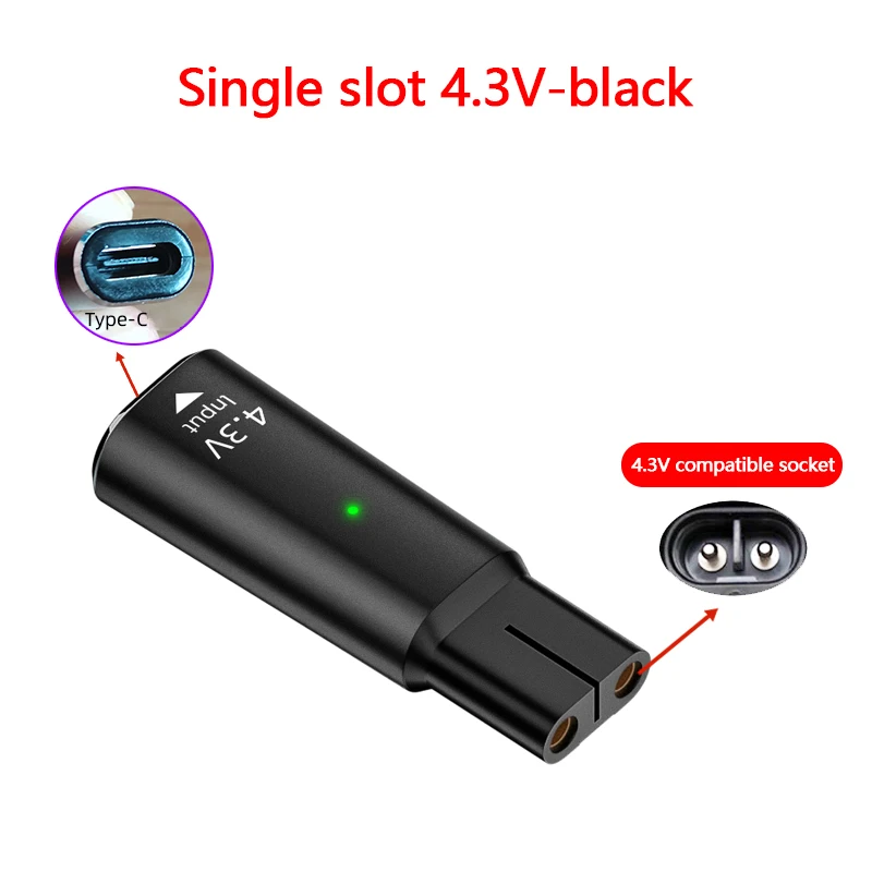 4.3V Type-C Shaver Adapter Charger Converter Fit for Philips Norelco One Blade QP2520 QP2620 QP2515 Shaver