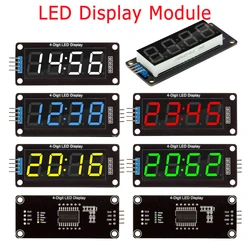 Moduł wyświetlacza LED TM1637 dla Arduino 4 Cyfrowy 7 Segment 0.56 calowy wskaźnik zegara czasu Moduł lampy Czerwony Niebieski Zielony Żółty Biały