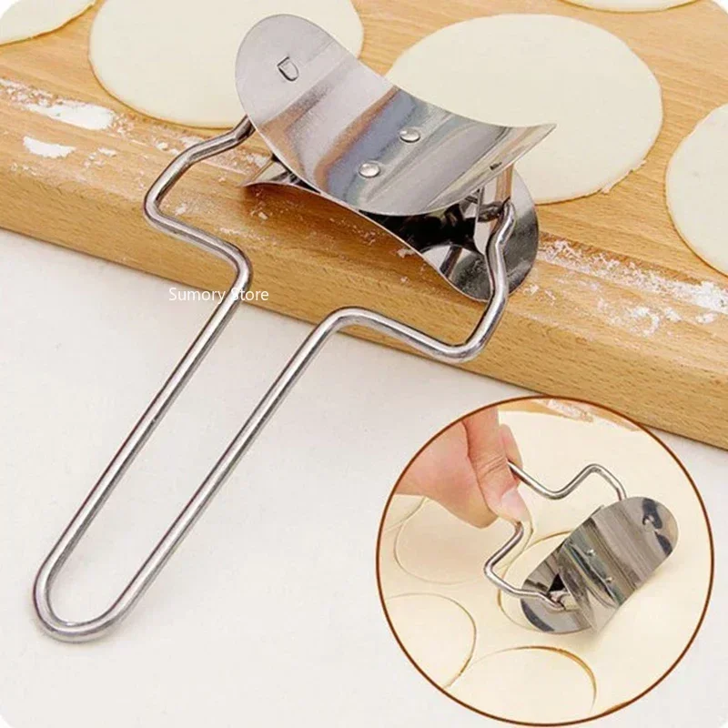 Stainless Steel Cooking Dumpling Wraper Mould Dough Circle Roller Machine Dumpling Pie Maker Pizza Pastry Cutters Rolling Tools