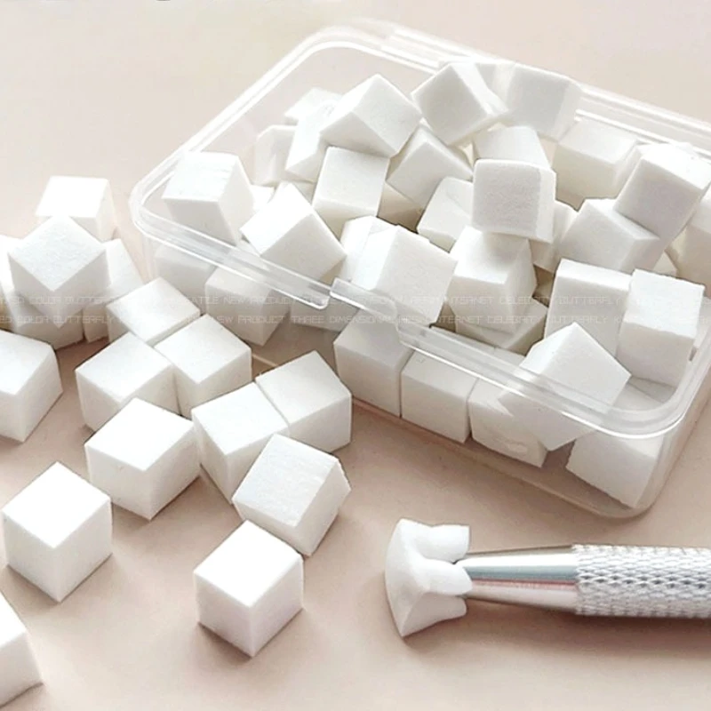 

Small Square Nail Art Soft Sponge Set Gradient Halo Dyeing Nail Brushes Grab Pen DIY Manicure Supplies Stamper Tools Dotting Pen