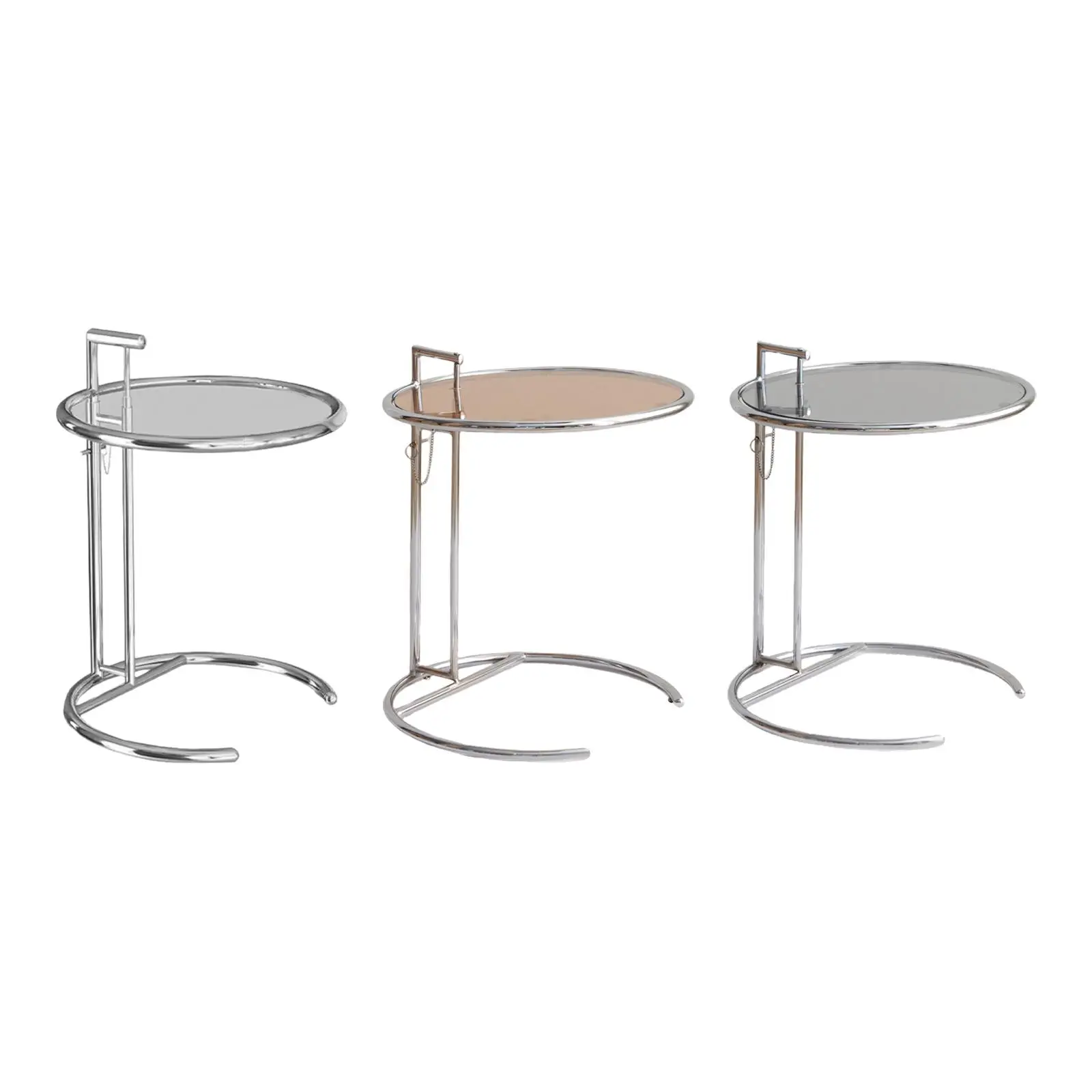 End Table Sofa Side Table Metal Snack Table for Sofa Bedroom Living Room Transparent Lift Coffee Table Glass Sofa Table