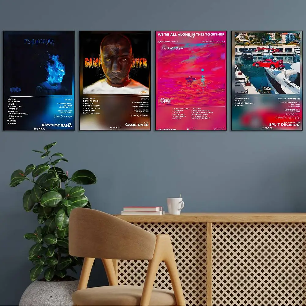 Pop Hip Hop rapero s-santan Dave álbum de música póster galería impresiones autoadhesivas decoración del hogar calcomanías de pared sala de estar
