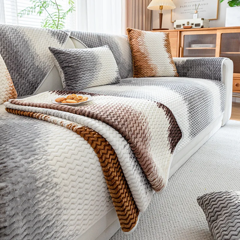 Nordic Chenille Sofa Seat Cover for Living Room Non-slip Couch Mat Towel Soft Corner Sofa Slipcover Seat Home Protection Pad