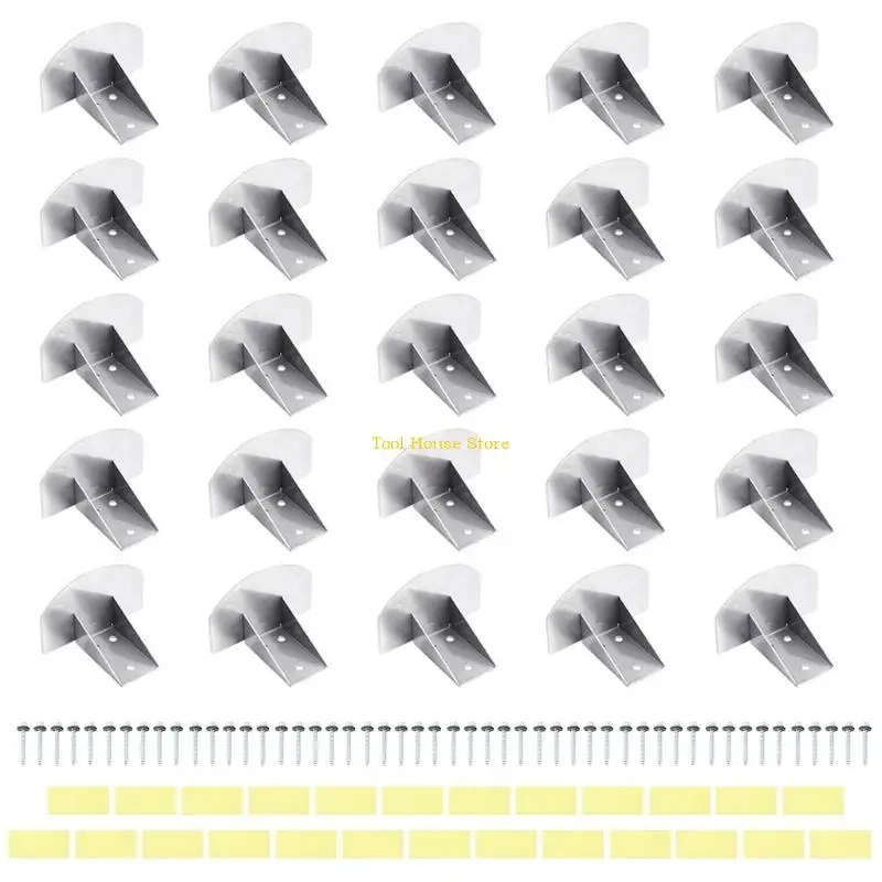 

25Pcs Stainless Steel Ice Prevention Devices with Mounting Hardware Snow Guards