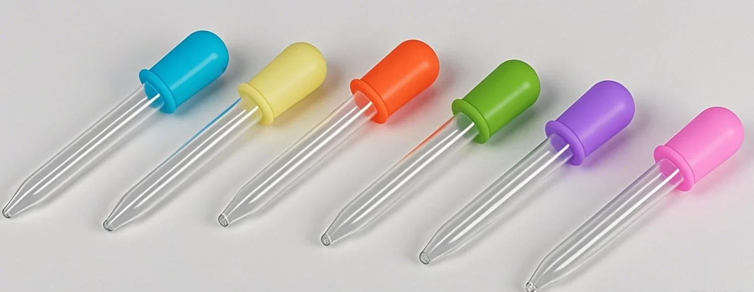 Premium 5ml Silicone Plastic Pipette Dropper, Liquid Measuring Transfer Tool for School Science Lab Teaching Experiment Supplies