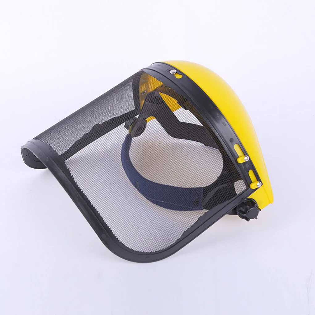 Garden Grass Trimmer Safety Helmet Hat Full Face Mesh Protective Mask  for Logging Brush Cutter Forestry Protection