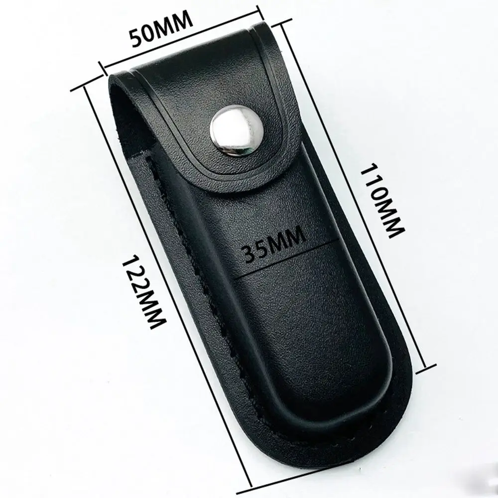 High Quality Leather Sheath Holder Knife Sheath Holster Fold Knife Tool Belt Loop Case Flashlight Case Camp Outdoor Carry