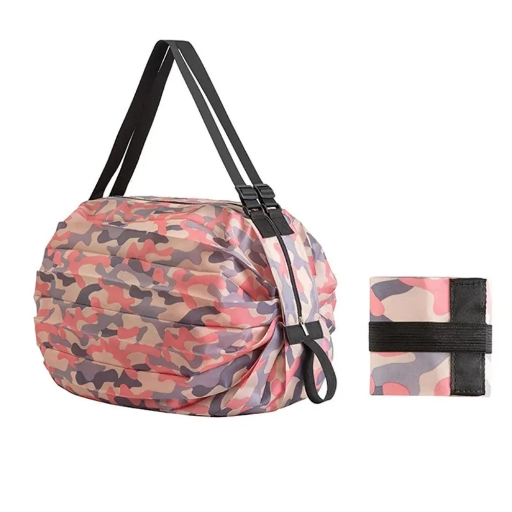 1pc Foldable Shopping Bags Foldable Storage Bag With Handle Portable Travel Camouflage Handbags Large Capacity Nylon Bag image 6