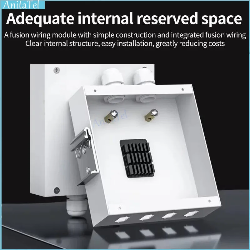 

Type 4-Port Fiber Optic Terminal Box SC/FC/SC/ST Industrial Grade 35Mm Rail Installation