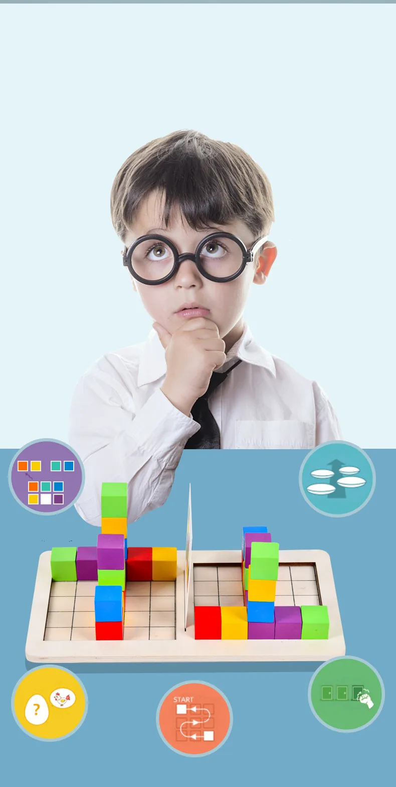 Zestaw edukacyjnych drewnianych klocków dla dzieci Podwójne bloki arytmetyczne Gra edukacyjna Puzzle Zabawka idealna do poznanek