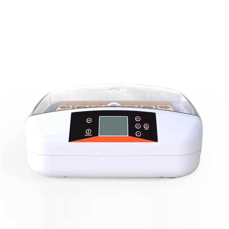 

Built-in LED egg candler,Fully automatic rolling incubator, capable of incubating 55/41 fertilized eggs