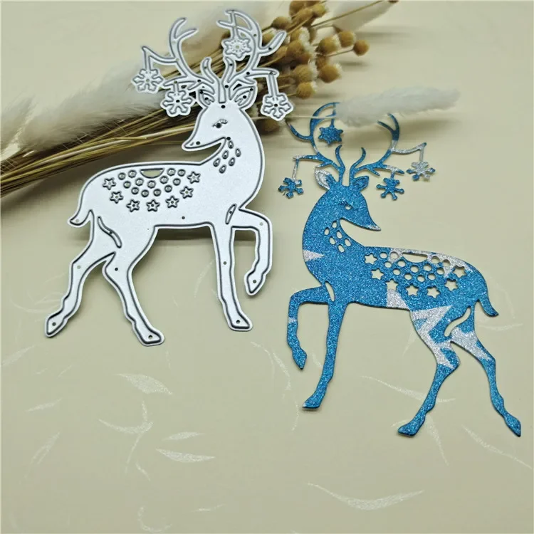 Christmas Deer Metal Cutting Dies Mold Children's Intelligence Development Diy Art Etching Carbon Steel  Die