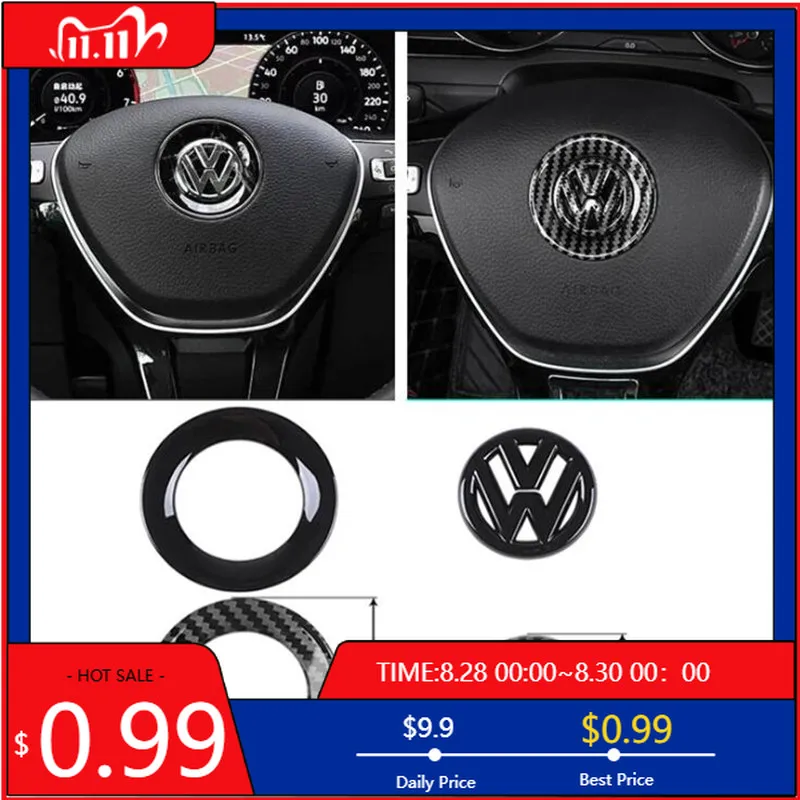 

VW GTI GOLF 2026 Hot For VW VOLKSWAGEN Car Steering Wheel Sticker Emblem Badge Decoration Car Stickers For Volkswagen GTI Passat