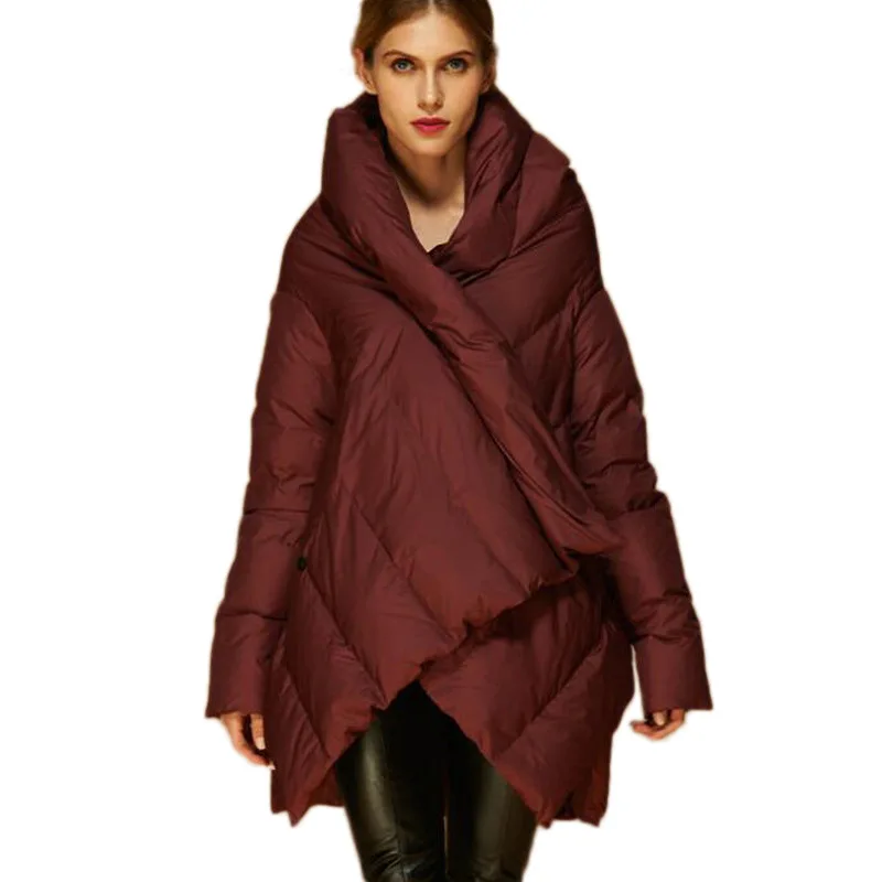 High-Quality Winter Warmth Mid-Length Down Jacket Thicken Loose Plus Size Women's Down Coat White Duck Down Women Puffer Jacket