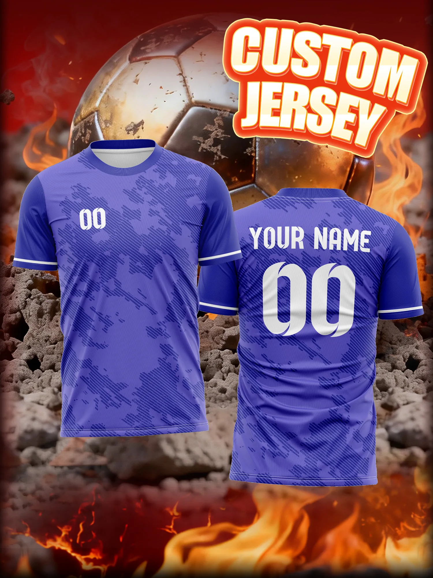 

Футбольная майка с индивидуальным изображением, номером и именем, из материала, устойчивого к сминанию, с аккуратным внешним видом.