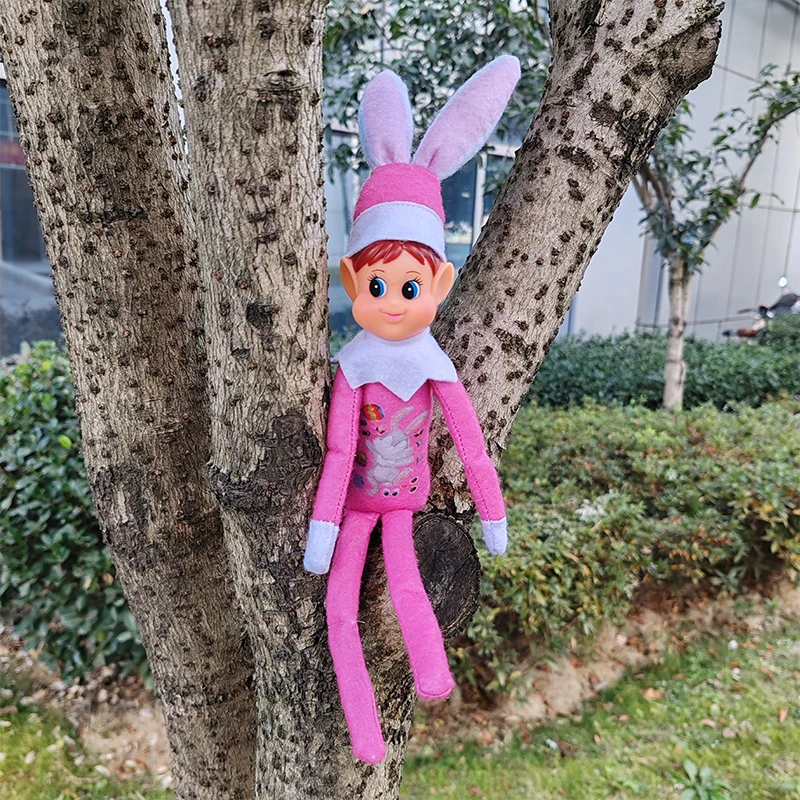 Multicolor NUOVO Coniglietto pasquale Elfo Decorazione bambola Regalo per bambini Elfo Animali di peluche impertinenti Elfi sul ripiano Accessorio piccolo elfo