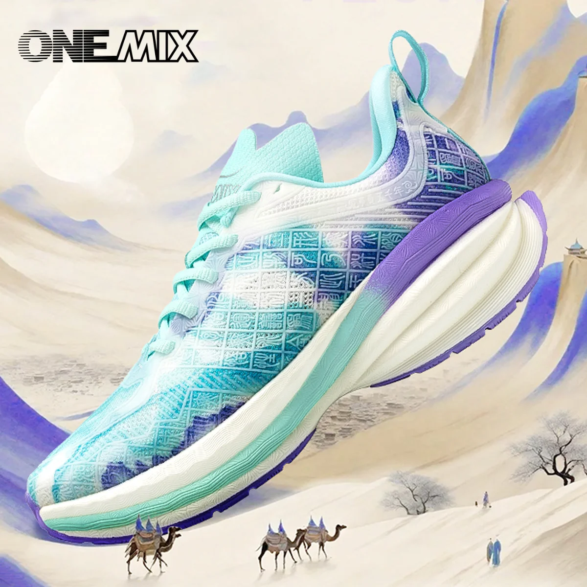 

ONEMIX 2026 Новые китайские спортивные кроссовки с амортизацией для мужчин, нескользящие, дышащие, легкие, для активного отдыха, женские кроссовки
