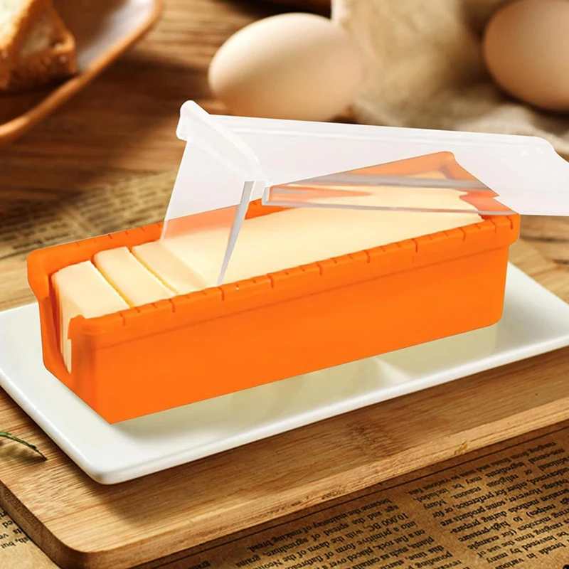 Silicone Butter Cutter Slicer Cheese Tools Butter Keeper Container Box Multifunction Box Kitchen Storage Accessories