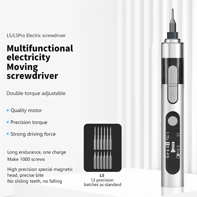 

B84B-Precision Electric Torque Screwdriver Magnetic Bit Phone Watch Laptop Mini Repair Set