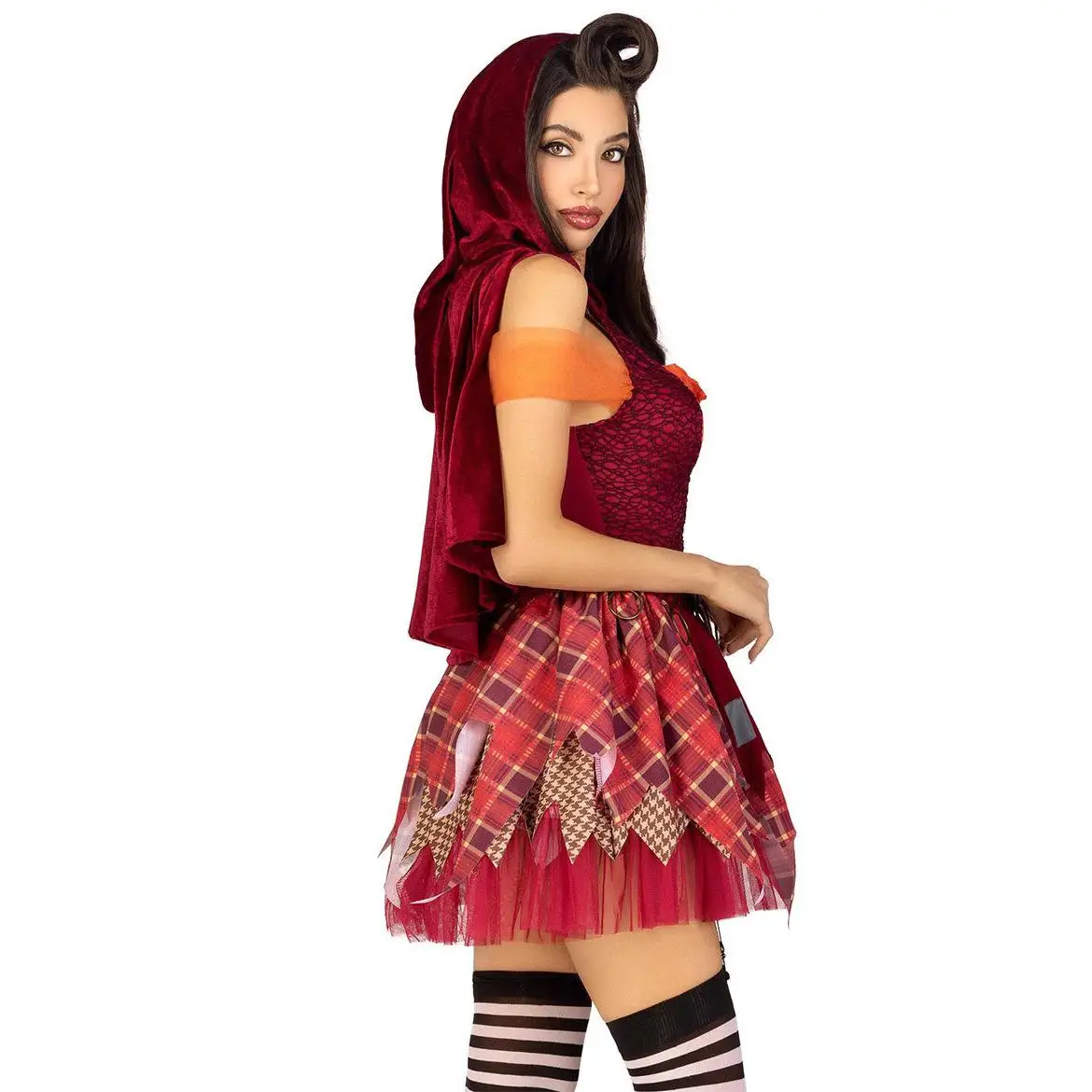 Halloween Roodkapje Speelprestaties Heks en moeder Moeder Rok Gewaad Traditioneel kostuum voor dames Stadiumkleding