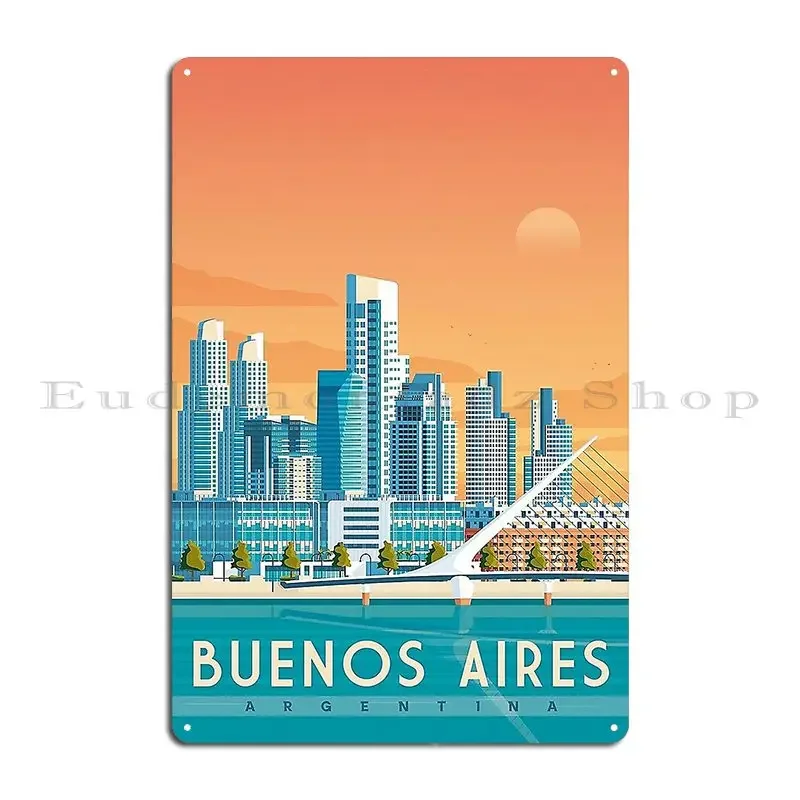 Buenos Aires Аргентина металлические вывески клубная кухня создают украшение печатный жестяной знак плакат