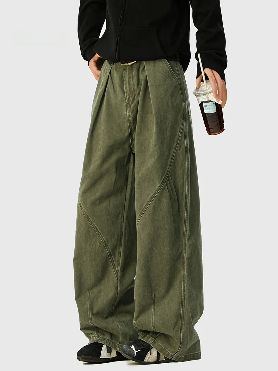 

Мужские рабочие брюки Cleanfit American Style из чистого хлопка, широкие, прямого кроя, свободные, повседневные, для осени и весны