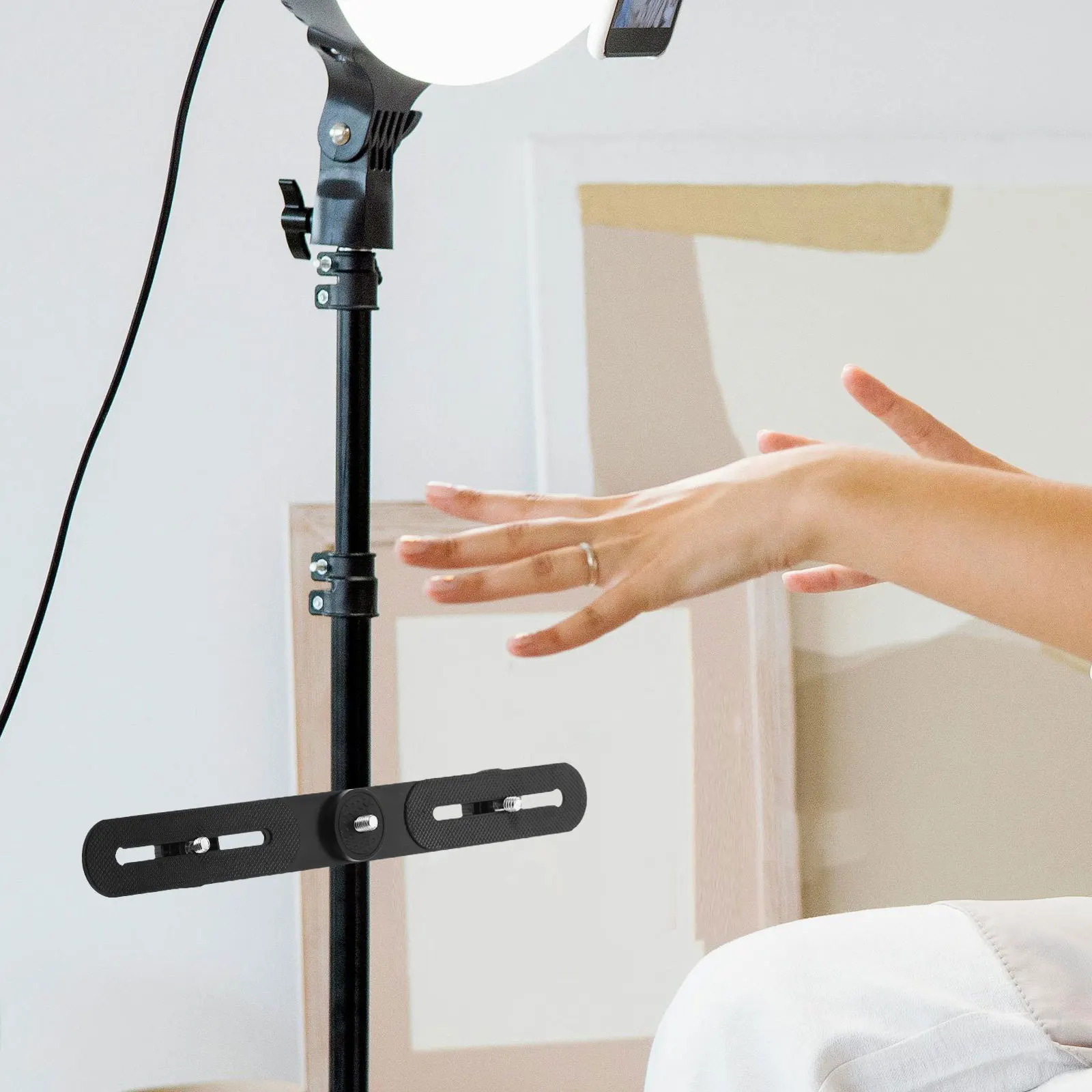 

Durable Metal Pole Position Bracket Camera Mount Accessory Versatile Design Live Broadcasting Recording More Support Bracket