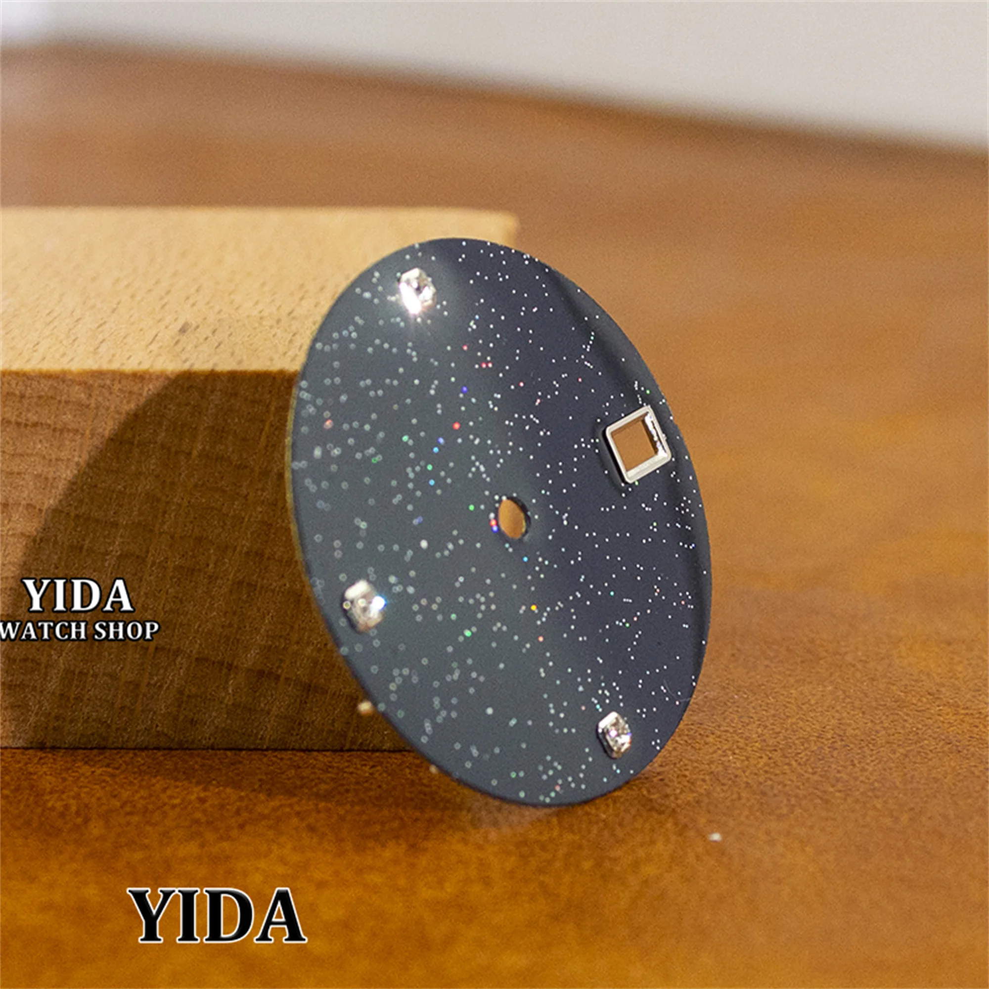 Tarcza zegarka NH35 28,5 mm, tarcza zegarka z efektem błyszczącej gwieździstej oblicza, do tarczy Datejust, mechanizm mechaniczny NH35, narzędzia do naprawy, części MOD