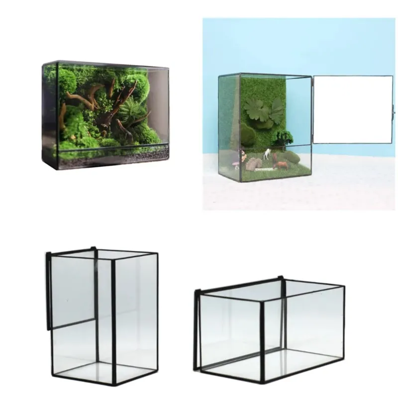 Rectangular Minimalist Creative Glass Flower Room DIY Transparent Succulent Flower Pot Micro Landscape Ecological Bottle ZI119