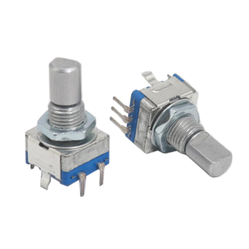 【5PCS】Half / Plum axis rotary encoder, handle length 15mm / 20mm code switch/ EC11/ digital potentiometer with switch