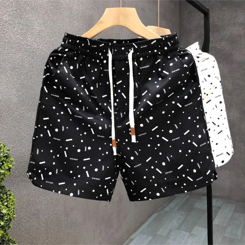 

Men Premium Casual Summer Shorts Breathable New Trendy Heat Transfer Printing Unique Versatile European Style Comfort Wear