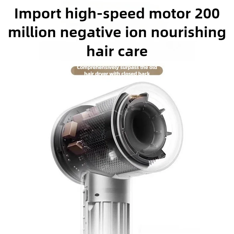 110V-220V Leafless Hair Dryer Household Negative Ion Hair Dryer 110000r/min High-speed Hair Dryer Silent Hot and Cold Air 1.8M