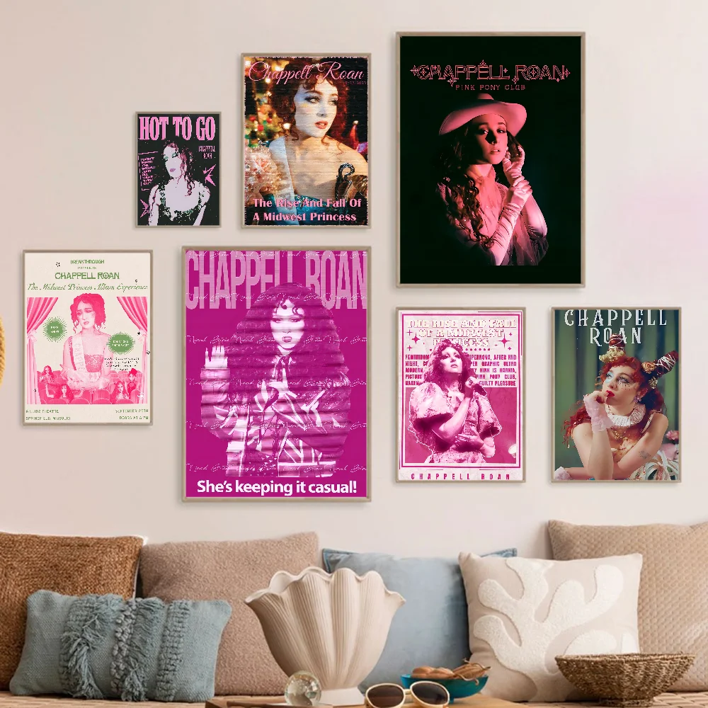 Singer Chappell Roan Movie Sticky Posters Vintage Room Bar Cafe Decor Nordic Home Decor