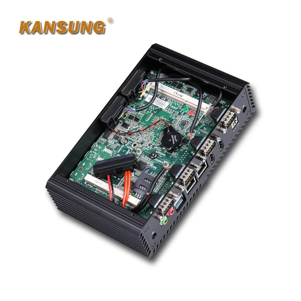 4th Gen Core i3 4005U DDR3L do 8G dwurdzeniowy procesor z 2 LAN 12V 4A 2 HD 6 Com Mini PC