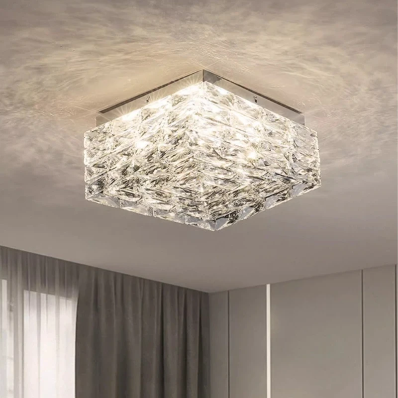 

luxury crystal lamp, living room , hall main , eye protection, modern light luxury square bedroom , ceilingthickened