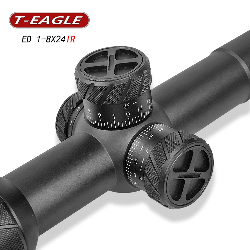 T-EAGLE IMAX ED 1-8X24IR Tactical Riflescope Spotting Scope for Rifle Hunting Optical Collimator Sight Etched Glass Equipment