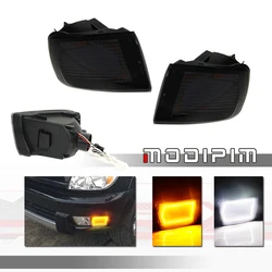 Switchback Amber Yellow LED Car Front Bumper Turn Signal Lights w/ White DRL/Driving Lights For 2003 2004 2005 Toyota 4Runner