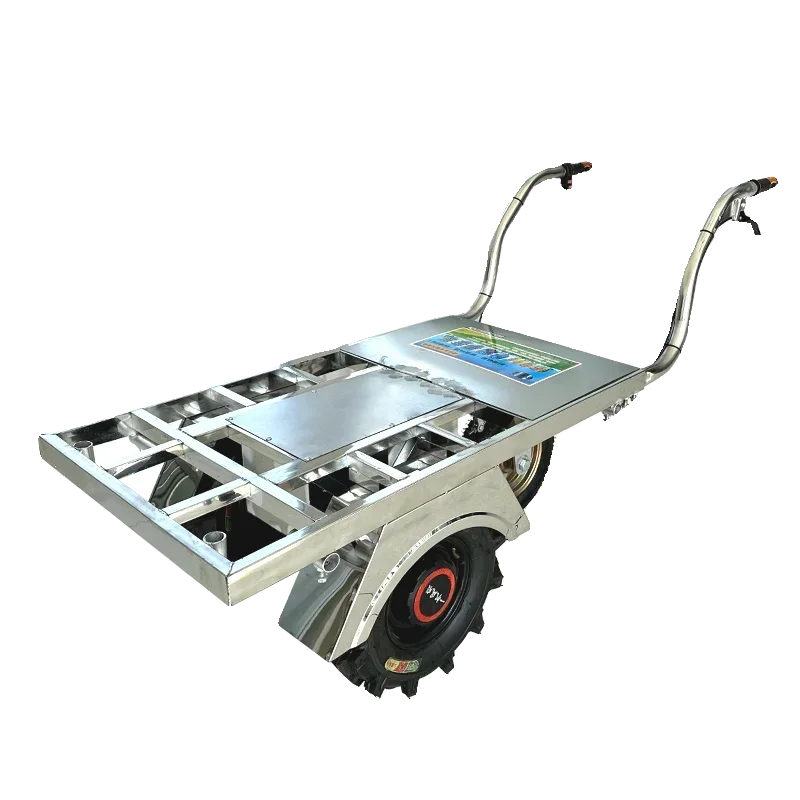 Stainless steel electric chicken bus agricultural three-wheel hand push household two-wheel handling climbing transport trolley