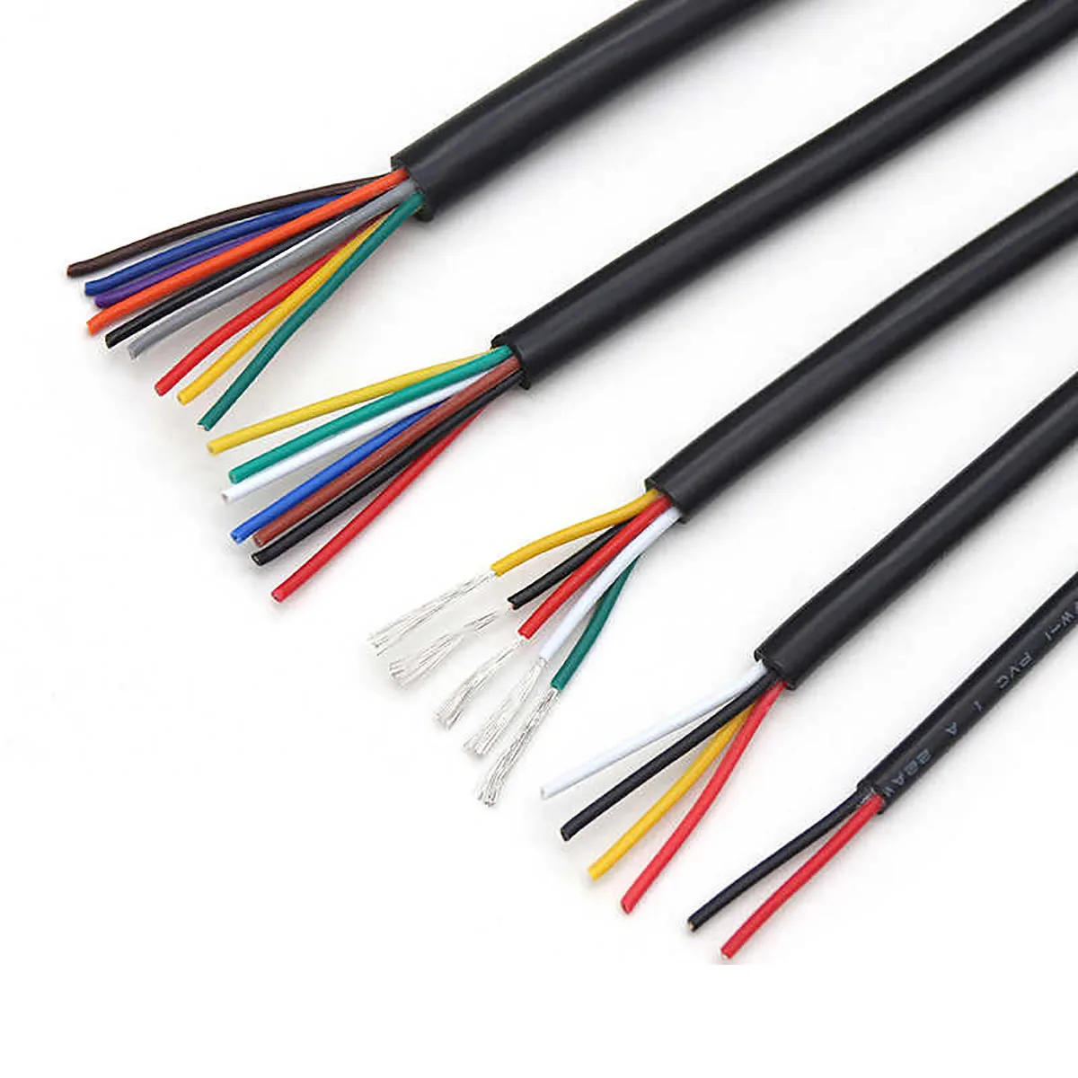 

Multi-Core Sheath Power Cable UL2464 22AWG Stranded Signal Power Control Wire 2/3/4/5/6/7/8/9/10 Cores Black White