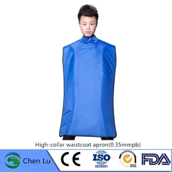 Genuine radiological protection 0.35mmpb high collar lead rubber apron Hospital stomatology x-ray protective dental apron