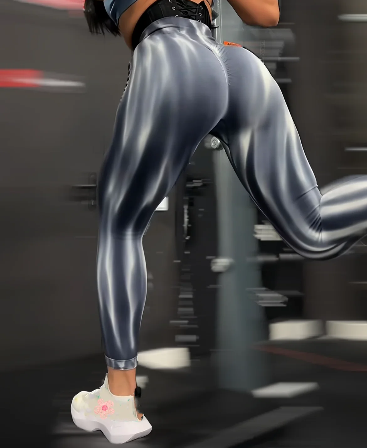 Neue Frauen Tie Dye Hohe Taille Legging Push-Up Scrunch Gym Sport Yoga Hosen Elastische Weiche Strumpfhosen Workout Booty Leggins Nylon – Detail 5